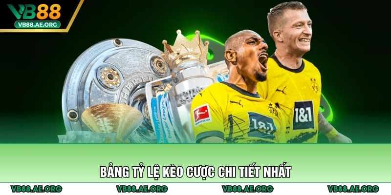 Bảng tỷ lệ kèo cược chi tiết nhất